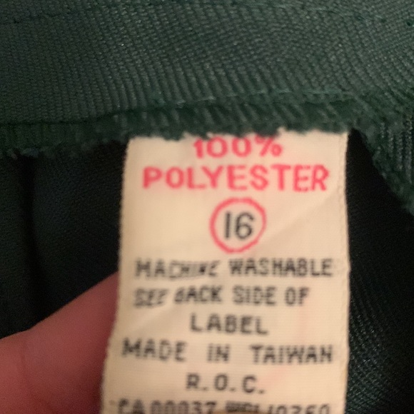 Vintage Polyester Green Trousers NWT Size 16 - Picture 5 of 10